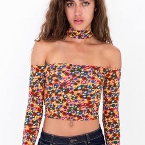 Chocker floral crop top